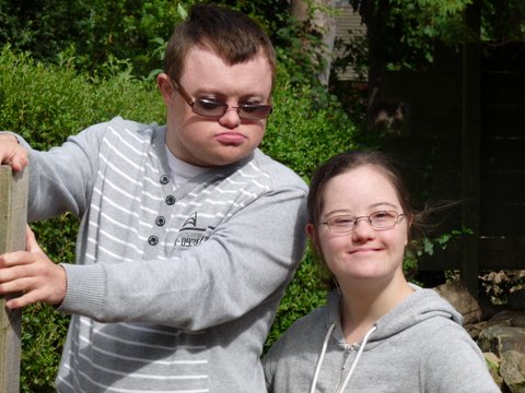 Two people in the garden